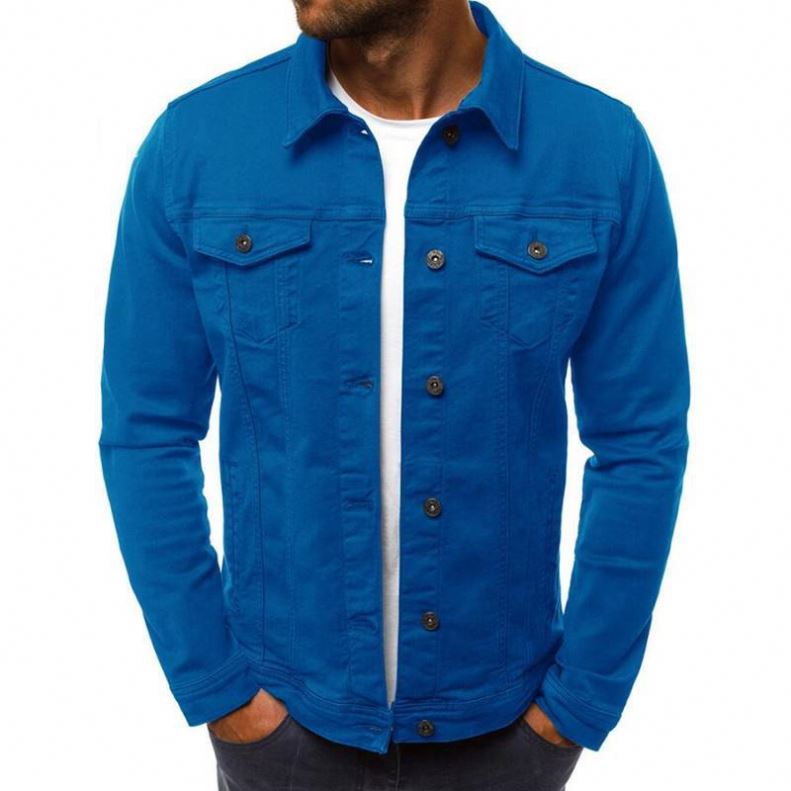 hot Wholesale custom LOGO XL jacket white gray men's jeans jacket wholesale men's windbreaker jacket