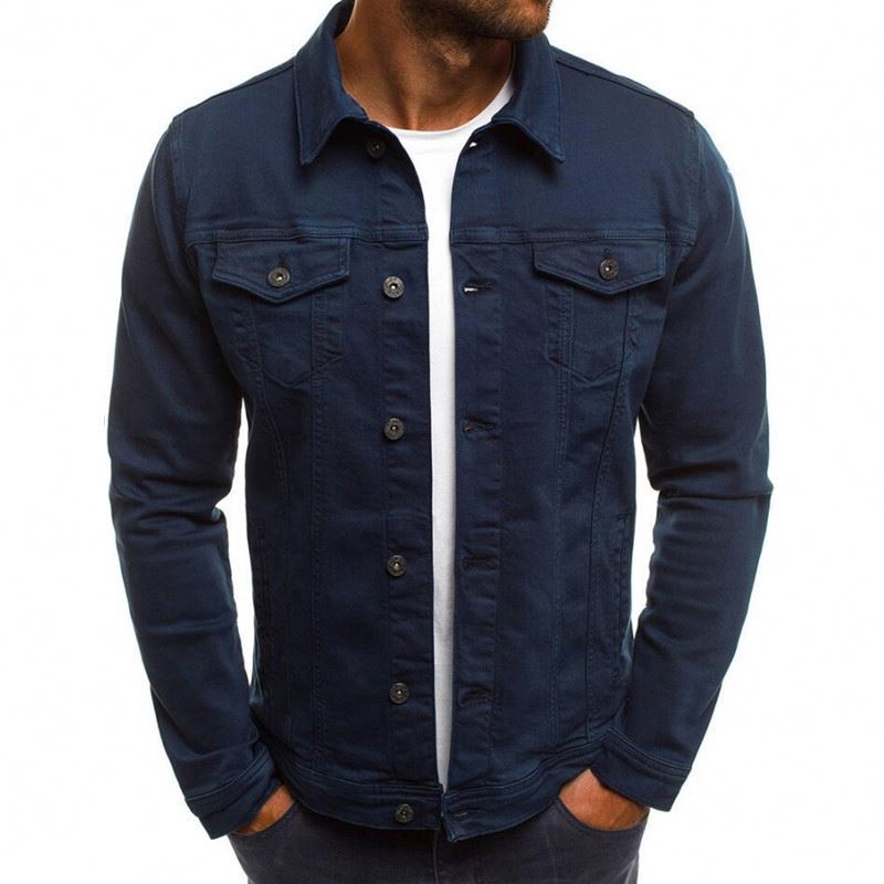 hot Wholesale custom LOGO XL jacket white gray men's jeans jacket wholesale men's windbreaker jacket
