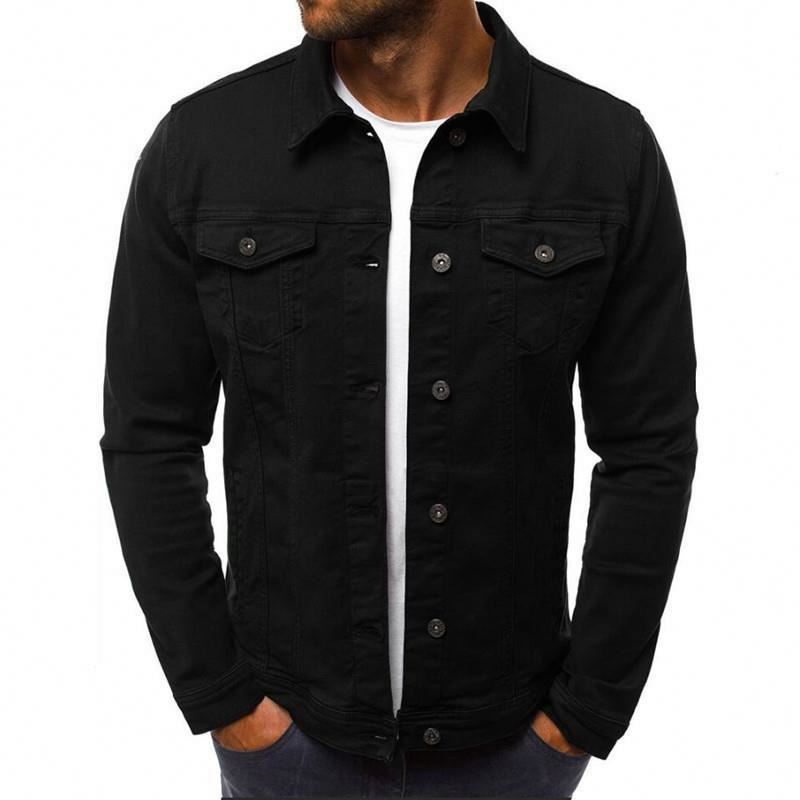 hot Wholesale custom LOGO XL jacket white gray men's jeans jacket wholesale men's windbreaker jacket