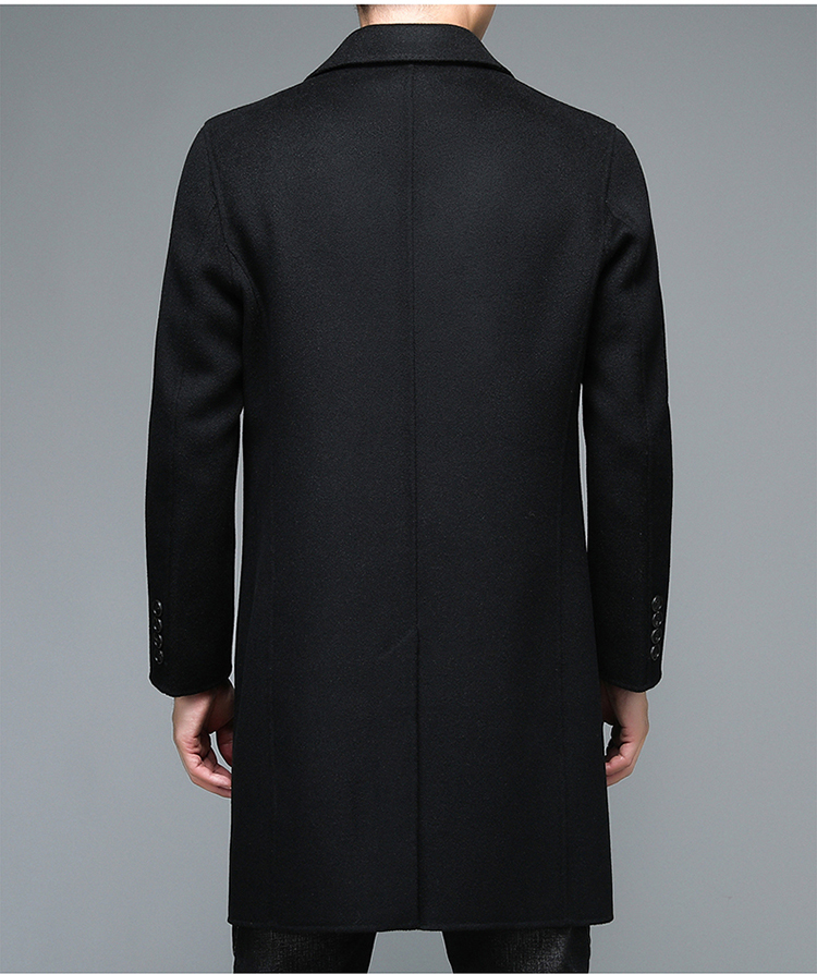 Winter clothing boutique European and American long slim single-breasted trench coat men's high-end 