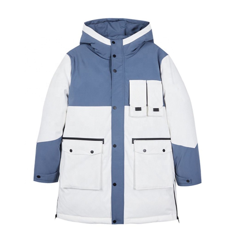 OEM Custom Windproof Contrast Color Ski Suit Winter Outdoor Sport Waterproof Men's Ski Puffer Jacket