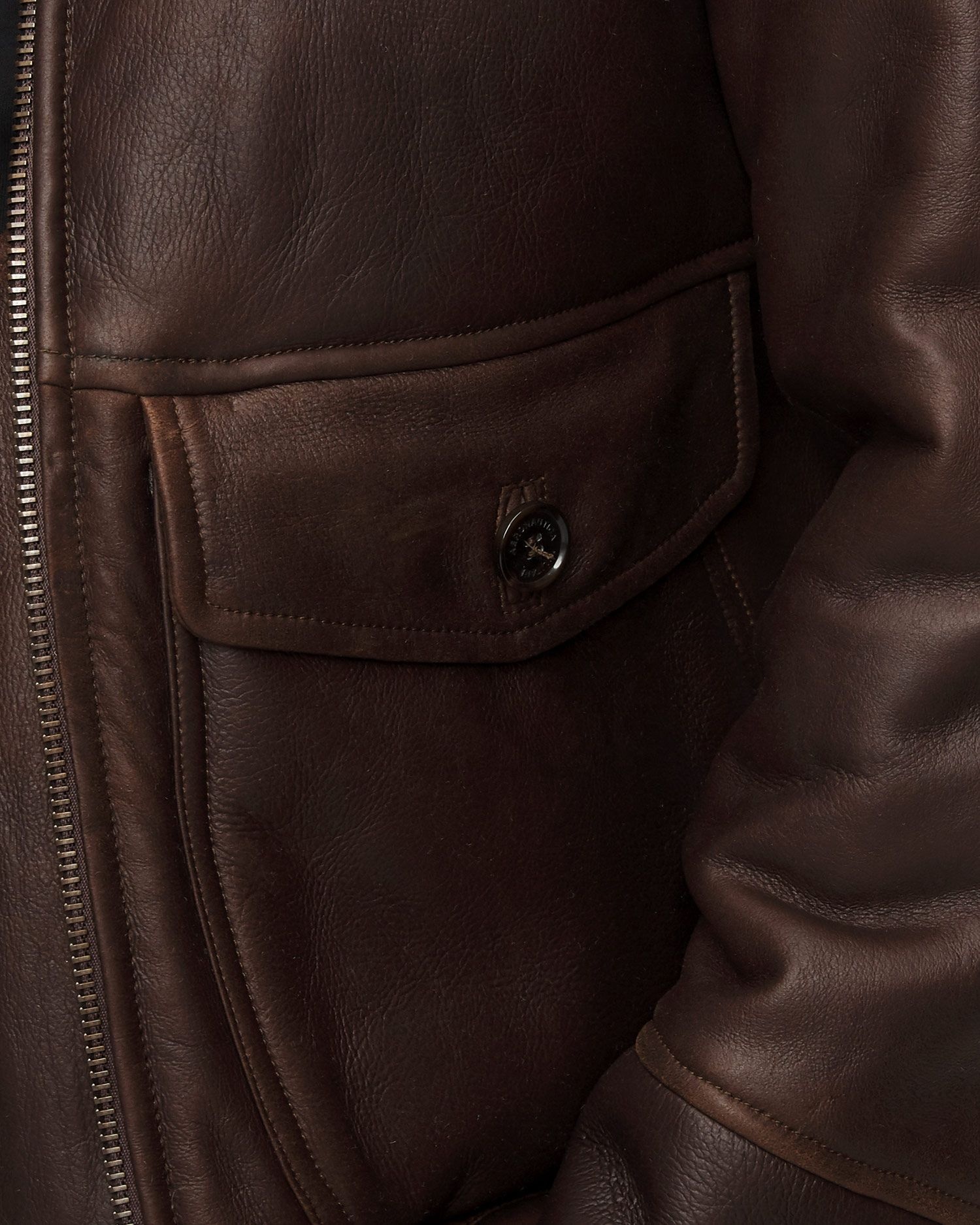 Minimal Style Sheepskin Leather  Jacket For Men WIth Fur