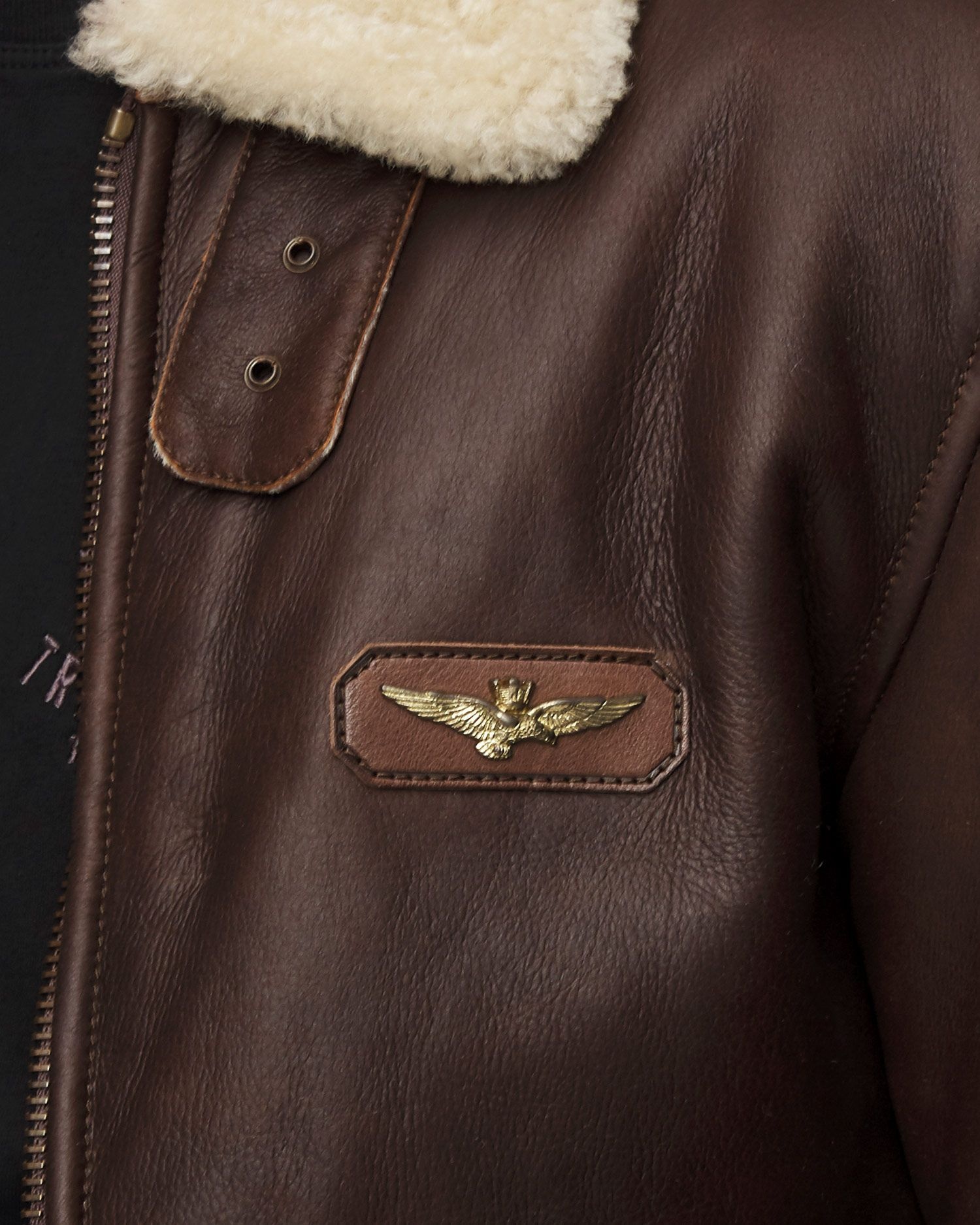 Minimal Style Sheepskin Leather  Jacket For Men WIth Fur