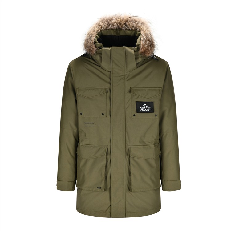 Water repellent Down Jacket Men's windproof parka 2021 long winter 90% white goose down puffer jacke