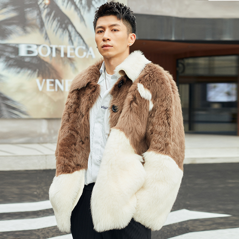 Good quality custom Skin Leather Coat Warm fur leather coats men's winter jackets coats Fashion Jack