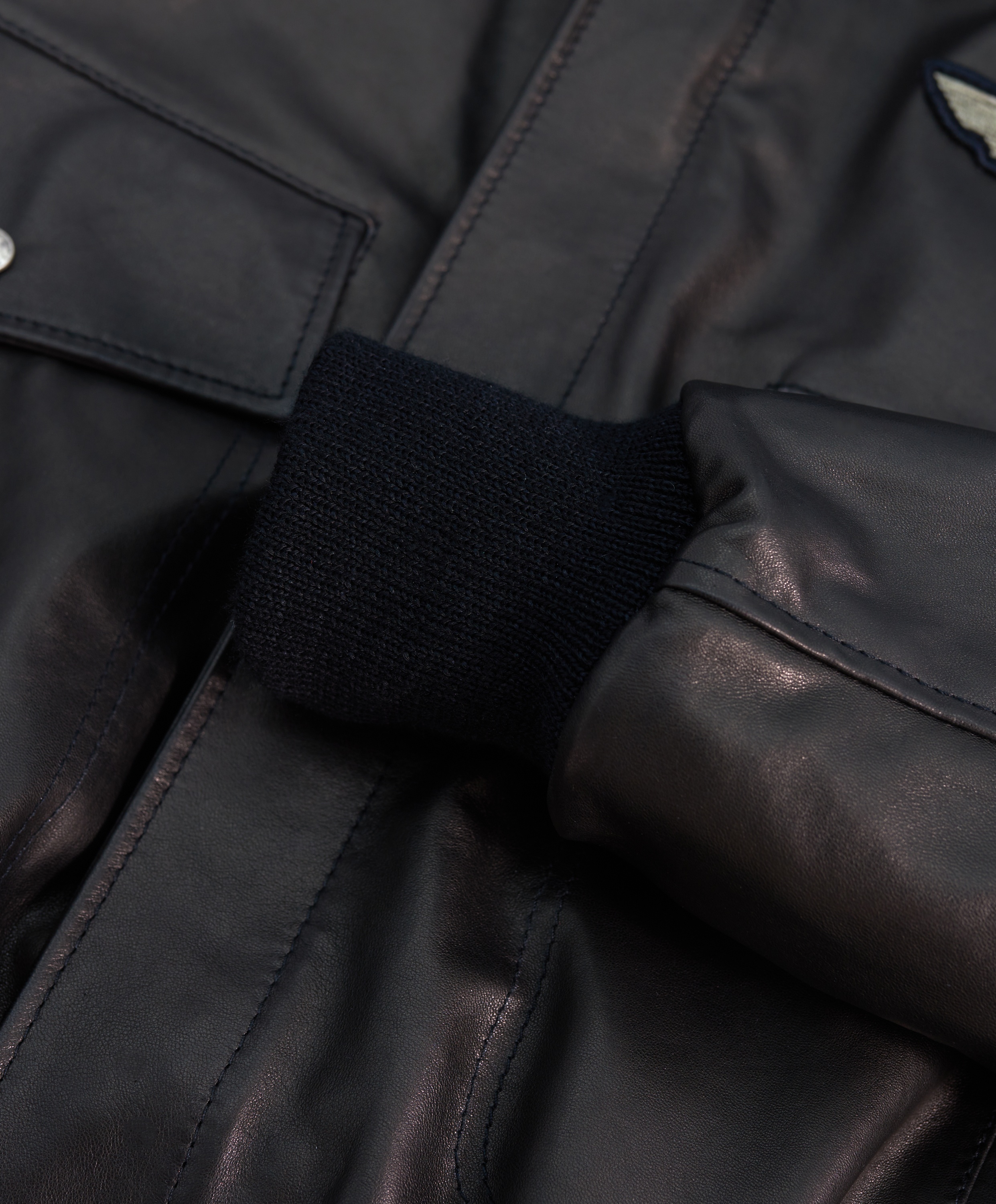 Made in Italy black leather bomber aviator jacket for men Italian product fall jackets for everyday 
