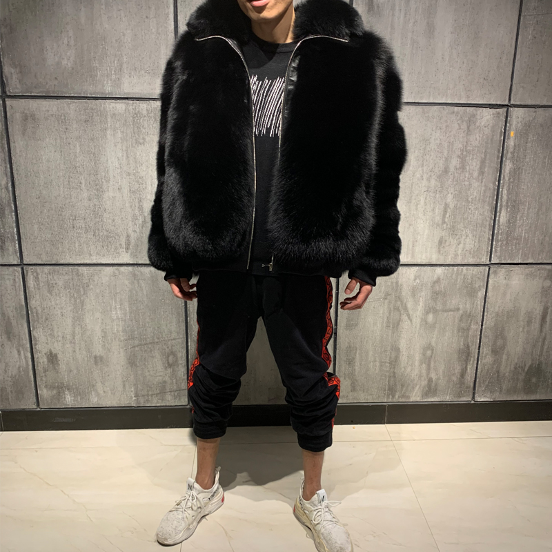 2021 Winter Coat For Men High Quality Real Fox Fur Jacket Oversized