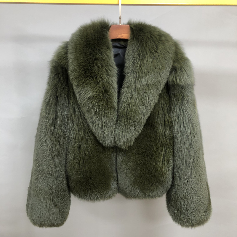 Factory Custom Wholesale Real Men Fluffy Fur Jackets Winter Warm Real Fox Fur Collar Coat For Men