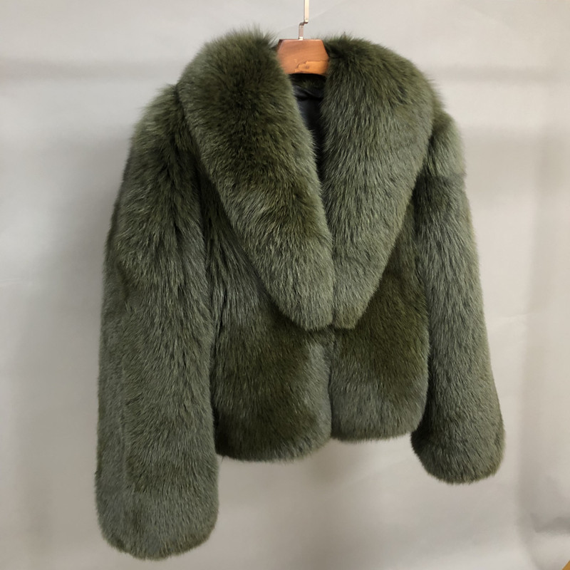Factory Custom Wholesale Real Men Fluffy Fur Jackets Winter Warm Real Fox Fur Collar Coat For Men