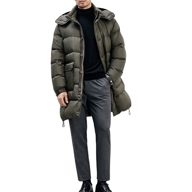 High quality windproof and waterproof down jacket winter coldproof long thickness men white duck dow