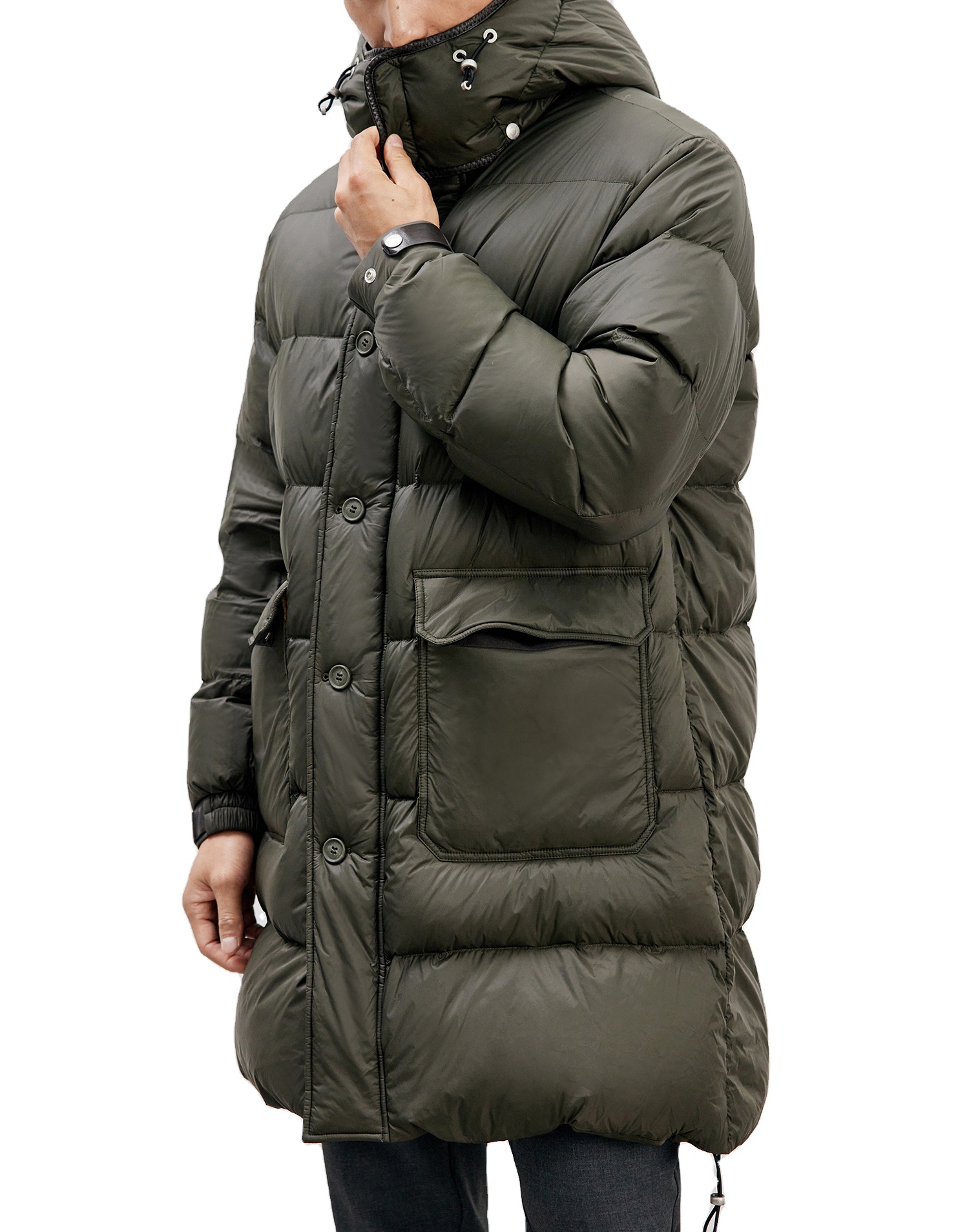 High quality windproof and waterproof down jacket winter coldproof long thickness men white duck dow