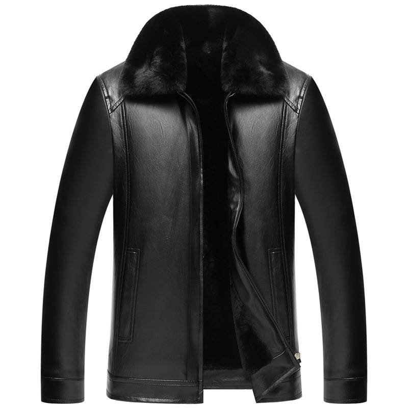 Fashion original leather jacket sheepskin coat warm jacket men