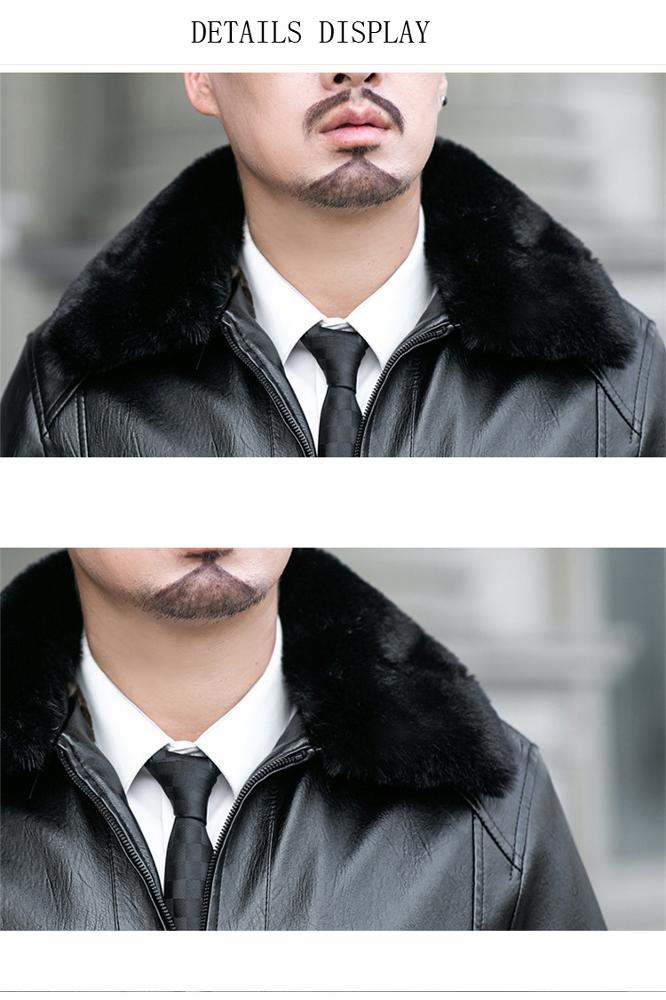 Fashion original leather jacket sheepskin coat warm jacket men