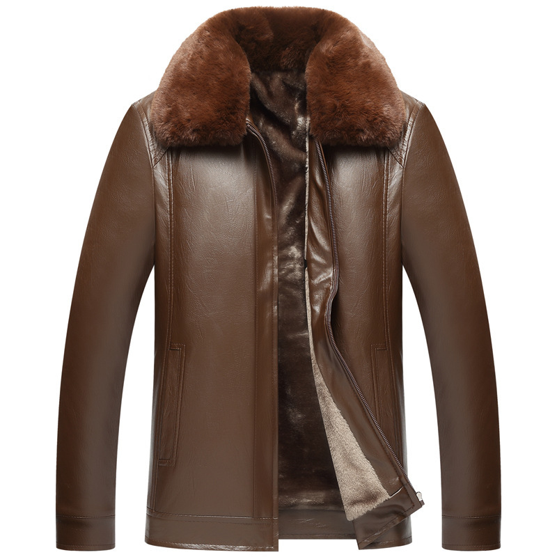 Fashion original leather jacket sheepskin coat warm jacket men