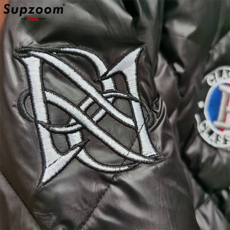 2022 New Arrival Hip Hop Embroidery Couples Casual Top Fashion Winter Men Coat Warm Baseball Down Ja