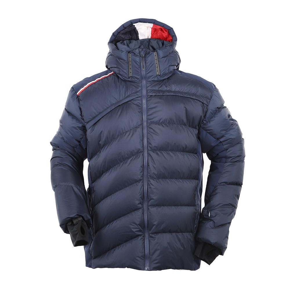 Men's  manufacture Winter Outerwear Warm Greatcoat Lightweight Hooded stripe Coat  Down Jacket