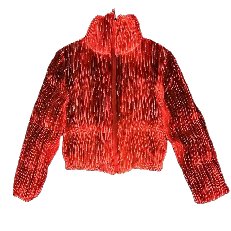 App Control Led Clothing Light Up Fiber Optic Down Jackets Men and Woman Winter Jackets
