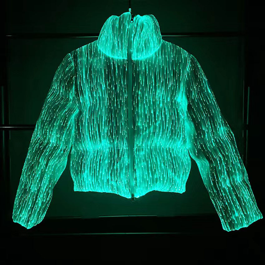 App Control Led Clothing Light Up Fiber Optic Down Jackets Men and Woman Winter Jackets