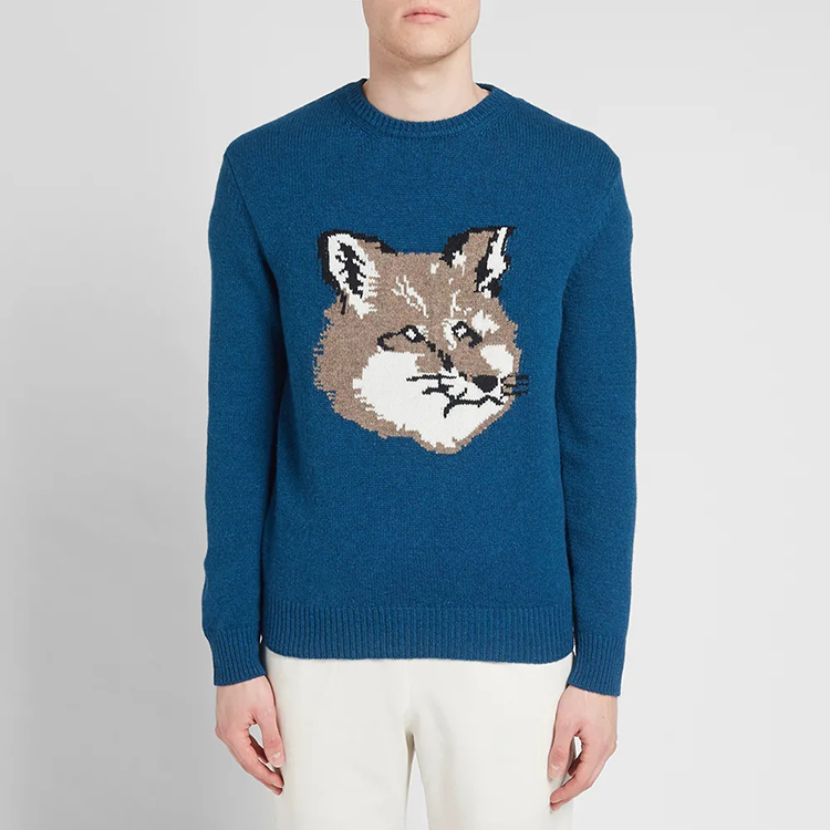 Custom make jacquard pattern cotton cashmere knitt
