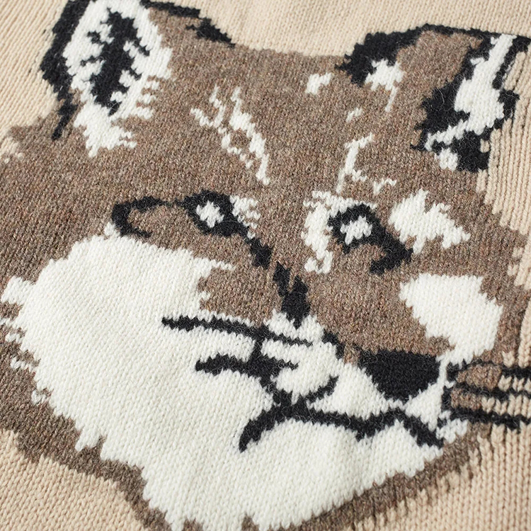 Custom make jacquard pattern cotton cashmere knitt
