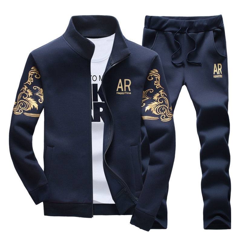 Men Set Autumn Winter Fleece Thicken Sweatshirt Me