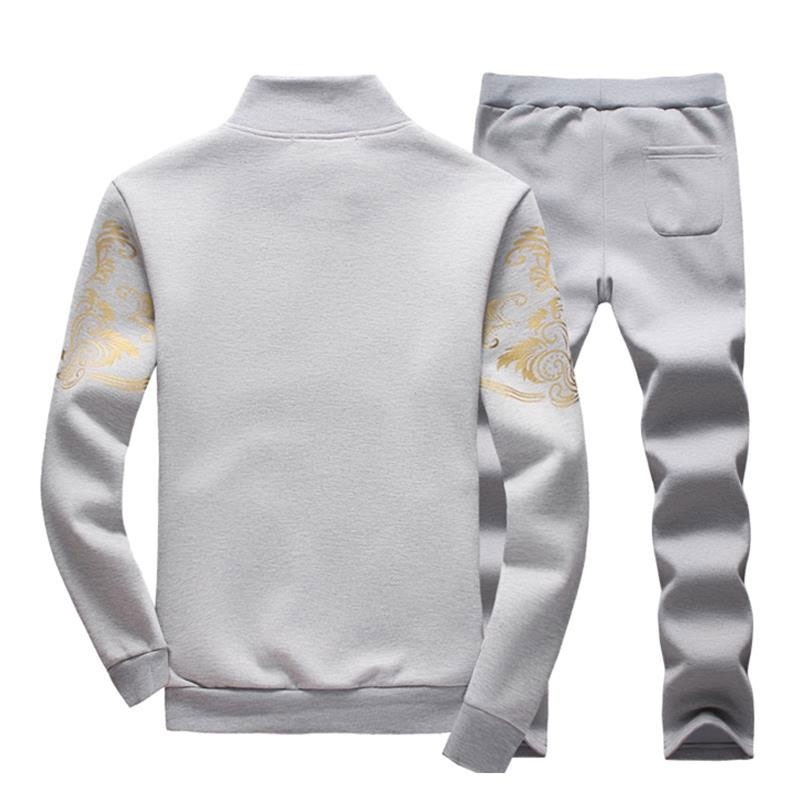 Men Set Autumn Winter Fleece Thicken Sweatshirt Me