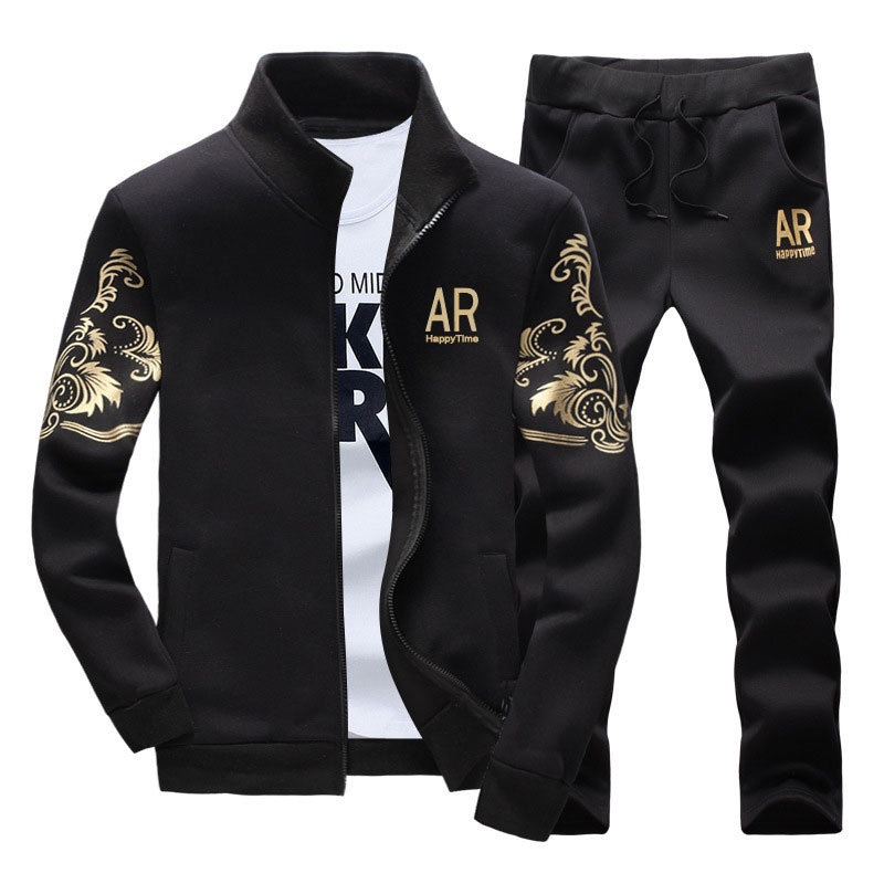 Men Set Autumn Winter Fleece Thicken Sweatshirt Me