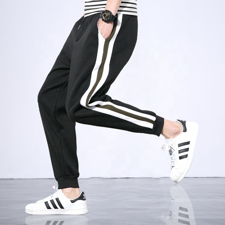 Custom men autumn sports pants fine cotton trouser
