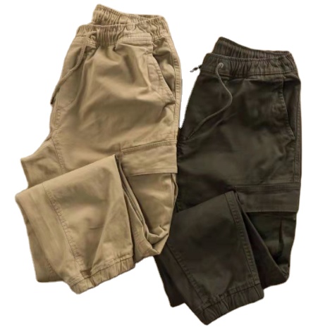 2022 Summer Men's Large Size Cargo pants loose zip