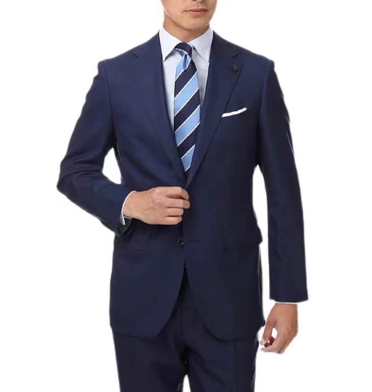 100% wool Italian fabric  Business Men Suits 2 Pieces OEM Suits Slim Fit Set for Men Latest Design B