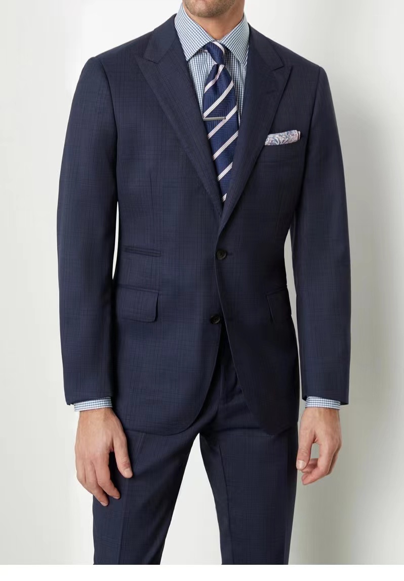 100% wool Italian fabric  Business Men Suits 2 Pieces OEM Suits Slim Fit Set for Men Latest Design B