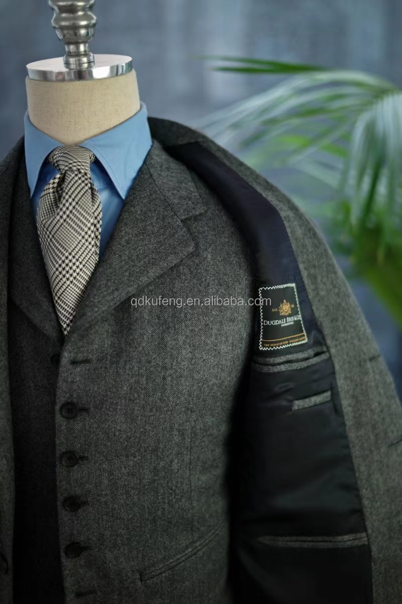 men suits jacket pants vest 3 pieces coat pant men suit wool fabric available