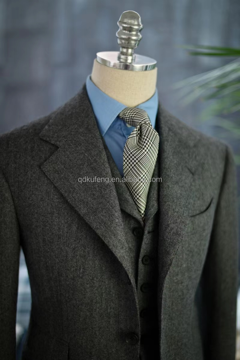 men suits jacket pants vest 3 pieces coat pant men suit wool fabric available