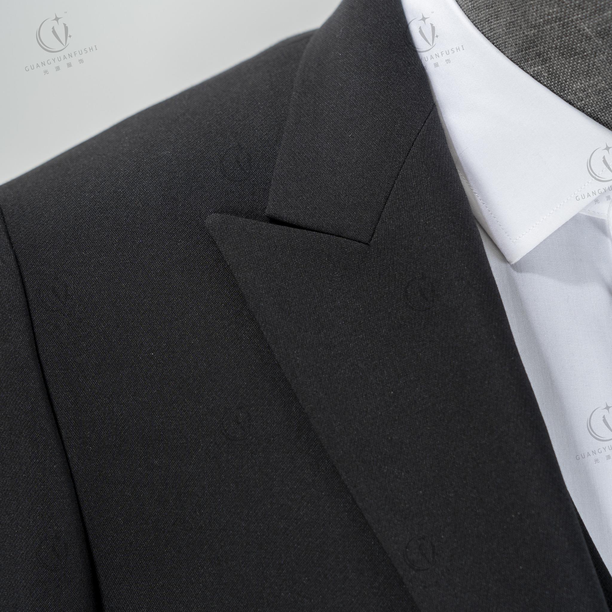 Factory Direct Supply Cheap Luxury High Quality Black Mens Three Piece Suit