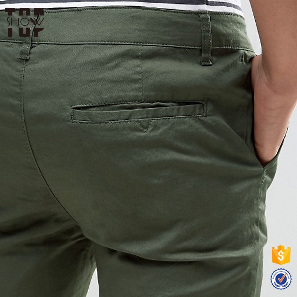 OEM service cotton twill skinny fit chino trousers