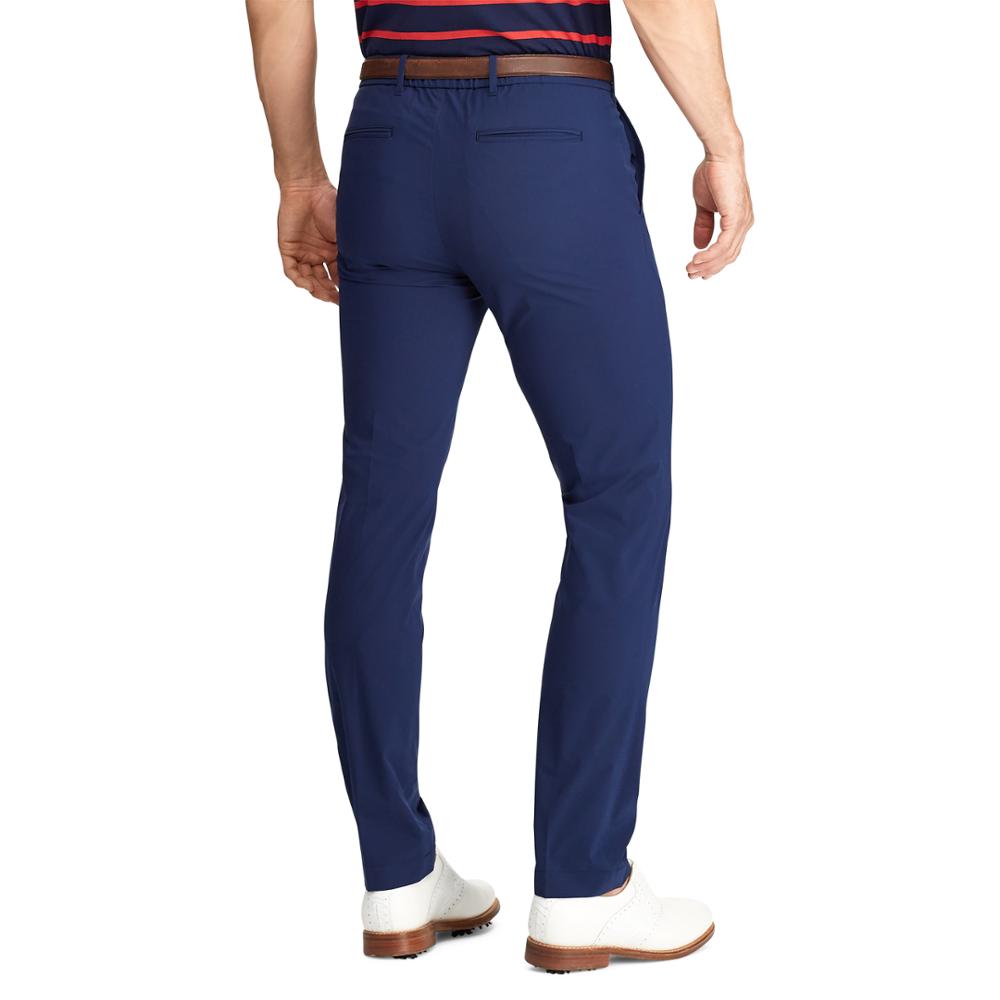 Men White Black Plain Golf Pants Dry Slim-fit Stre