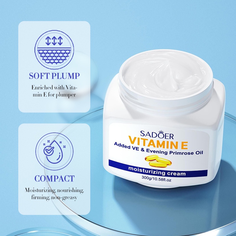 G9 SADOER Evening Primrose Vitamin E Cream 300g Moisturizing Anti-crack Cream Hydrating Cream Autumn