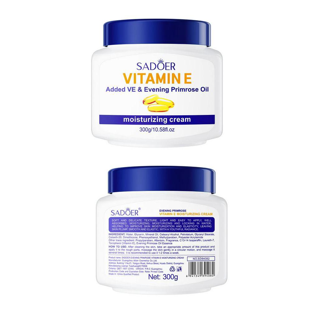 G9 SADOER Evening Primrose Vitamin E Cream 300g Moisturizing Anti-crack Cream Hydrating Cream Autumn