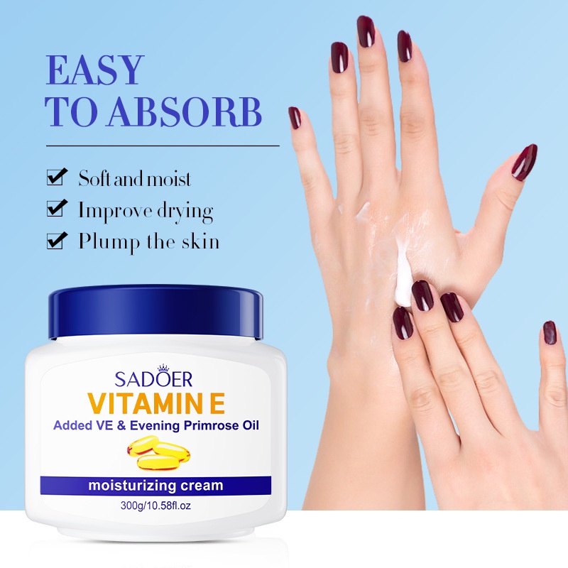 G9 SADOER Evening Primrose Vitamin E Cream 300g Moisturizing Anti-crack Cream Hydrating Cream Autumn