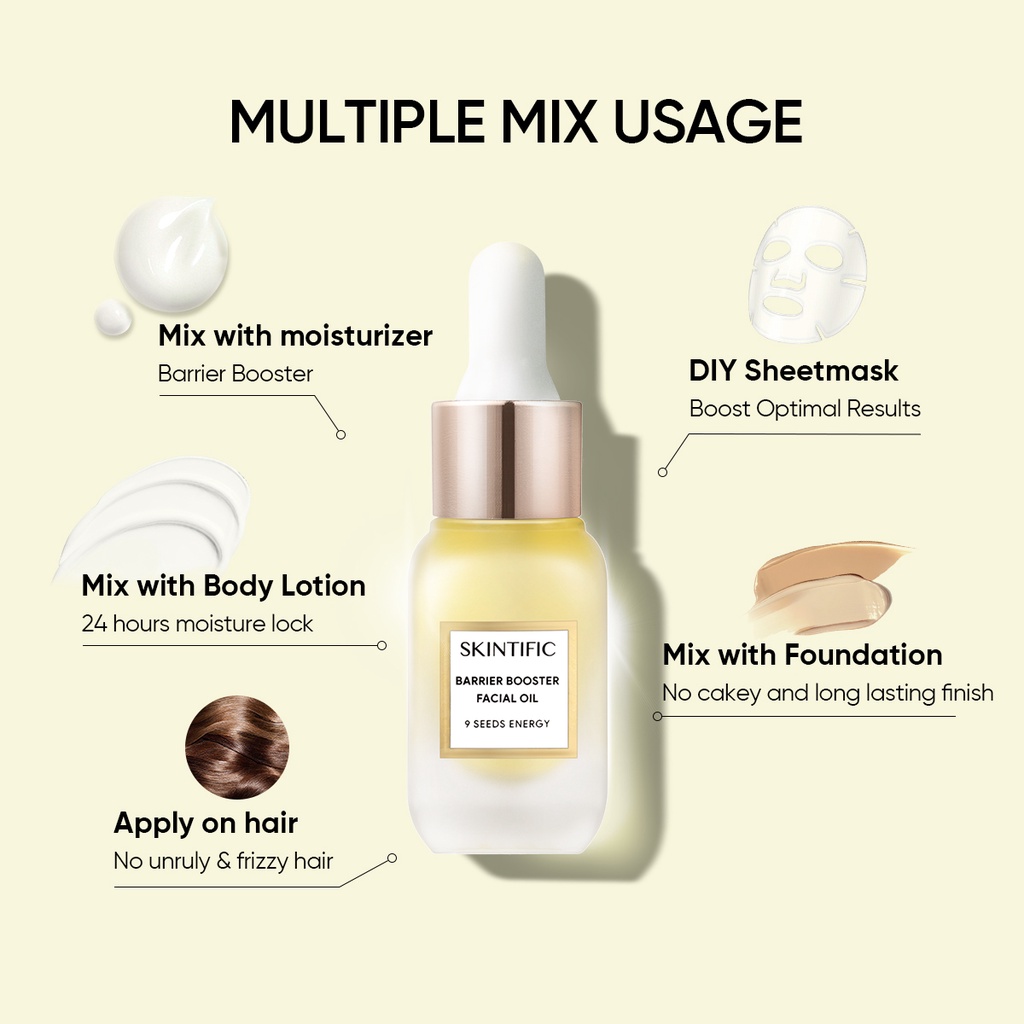 SKINTIFIC Barrier Booster Facial Oil 10ml Moisturizing Hydrating Improve Skin Texture