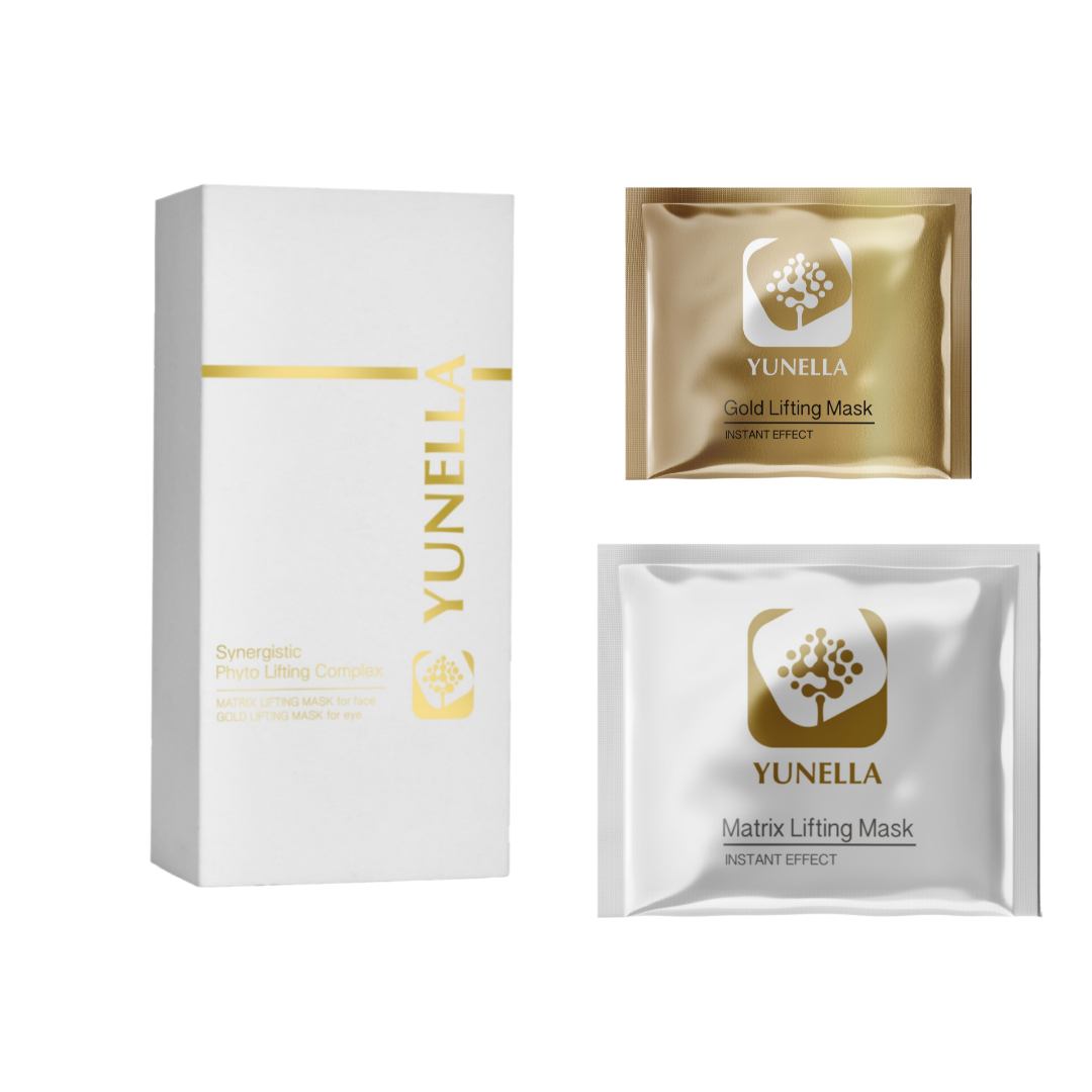 Set Gold Lifting Skin Care Hyaluronic Acid Anti-Aging Energetic Serum vitamin C Arbutin Gold lifting