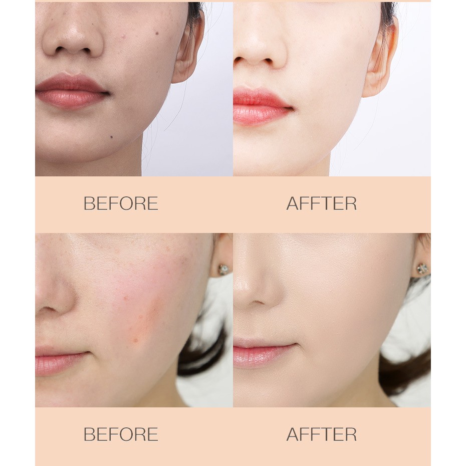 VENZEN Makeup Coverage Foundation Concealer Mushroom Head Air Cushion BB Cream Repair Brightening Sk