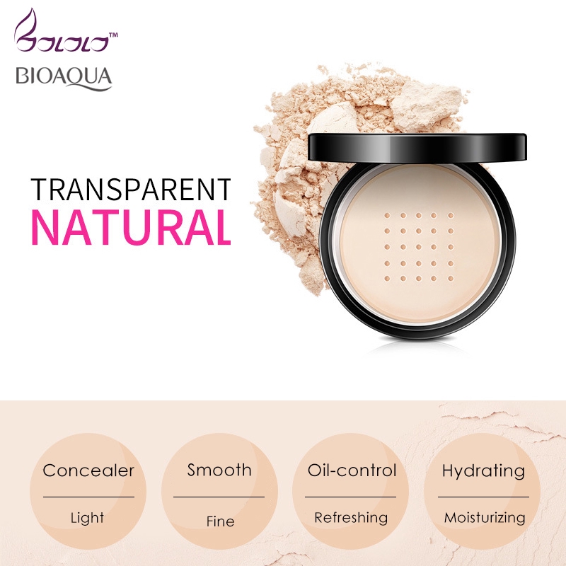 BIOAQUA Matte Setting Powder Oil Control Soft Light Silk Face Concealer Skin Finish Powder Transluce