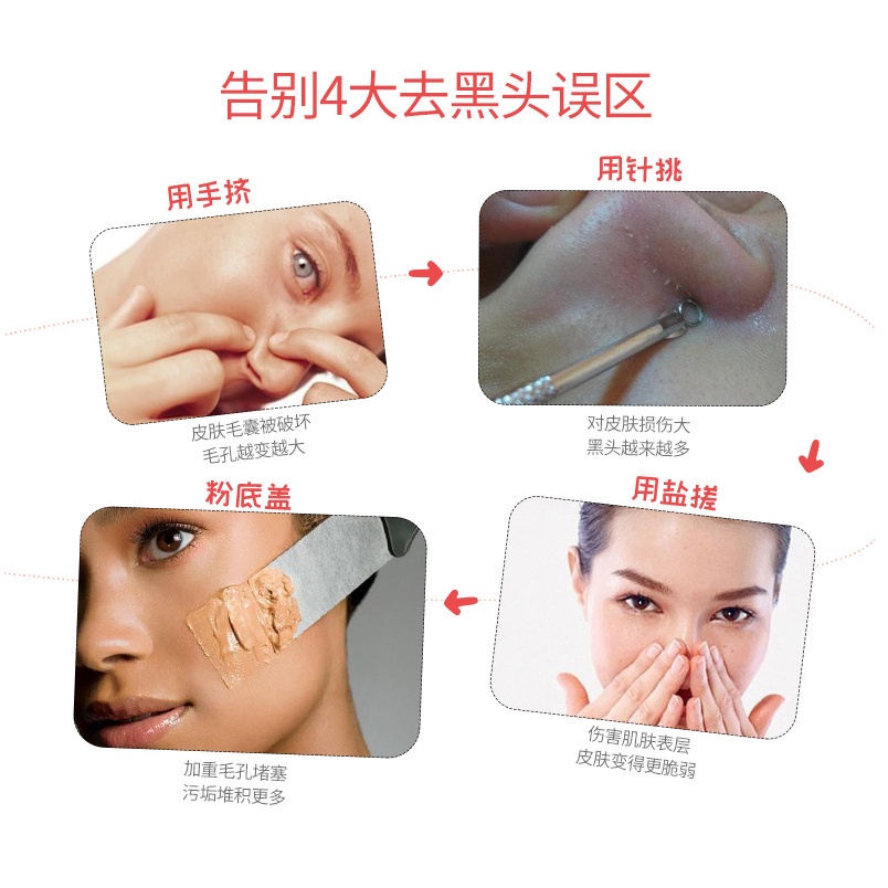 S002 Blackhead Nose Strip Blackhead Remover Sticker Bamboo Pore Cleaner Blackhead Removal Peel Komed