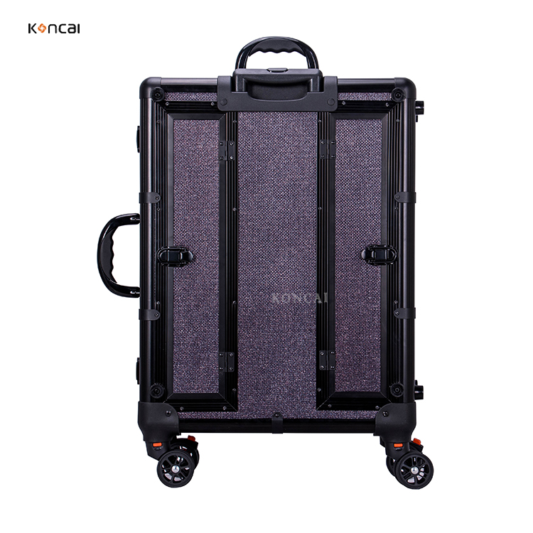 high quality makeup travel rolling carry case cosmetic beauty trolley suitcase with lights makeup ta