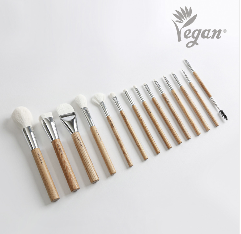 Sonboda Makeup Brush SET (14 Types) - Made of Premium Vegan and Environmentally-friendly Material, M