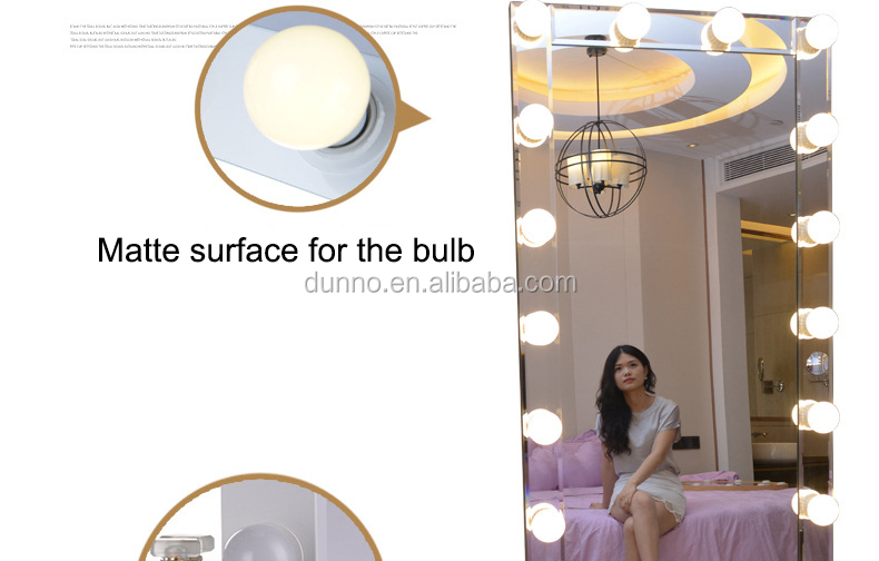 Frameless Stand dressing mirror with led bulbs amazon prime dressing makeup mirrors dimming lighting