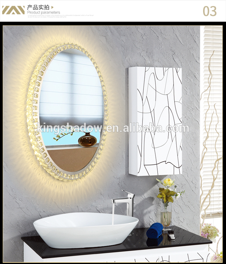 King shadow white hair salon station set diamond mirror for makeup