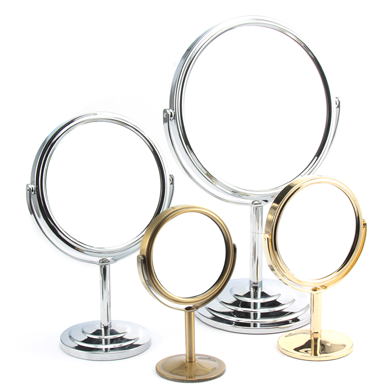 makeup tool small size 3 inch 5inch round shape standing mirror table desktop decorative mirror ROSE
