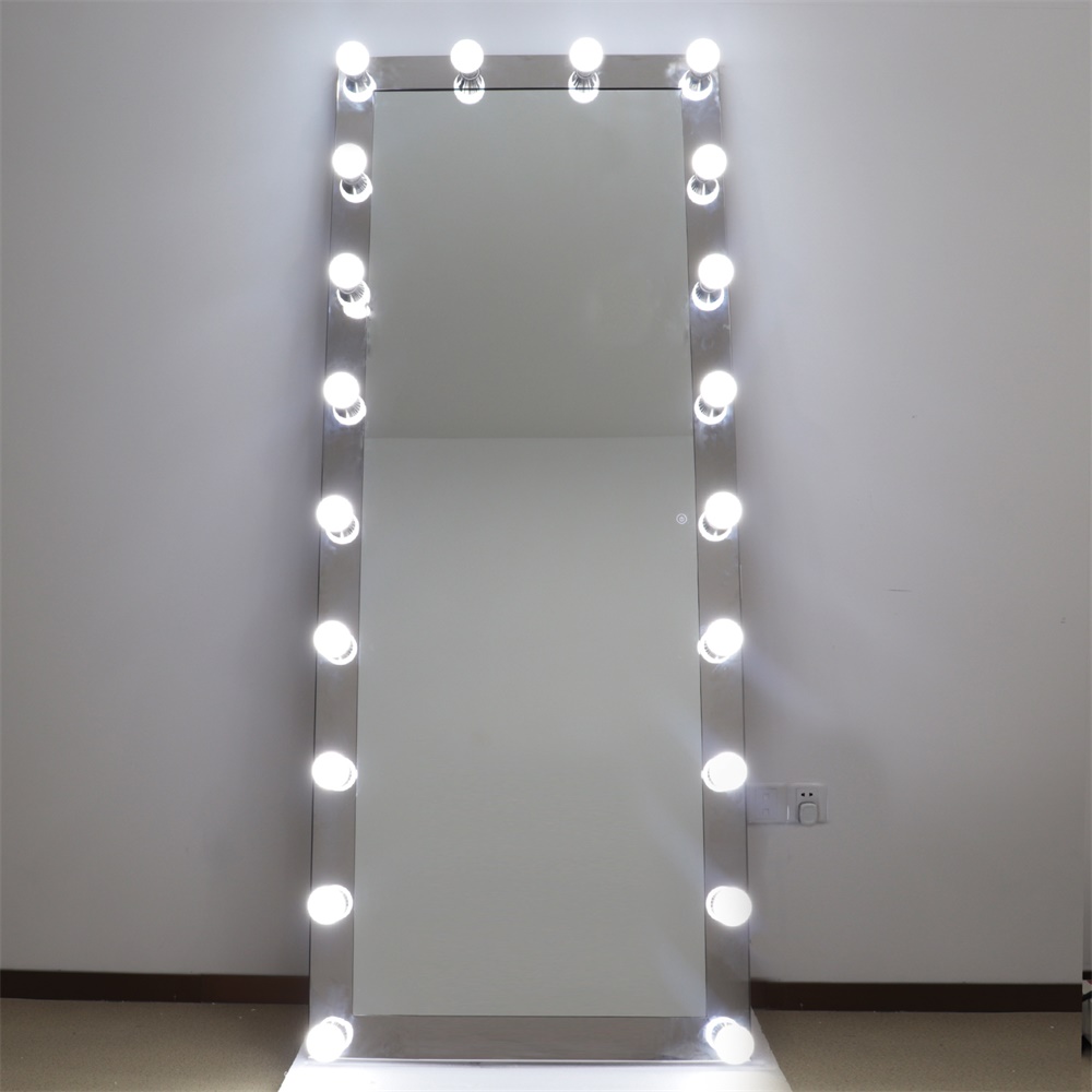 Hollywood Lighted Vanity Makeup Full-Length Mirror Dimmable 20 Led Bulb Lights Touch Control Makeup 